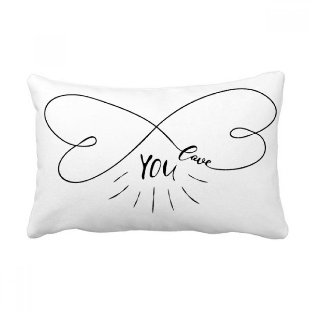 Coussin lombaire élégant style Citer Forever Love You multicolore pour canapé
