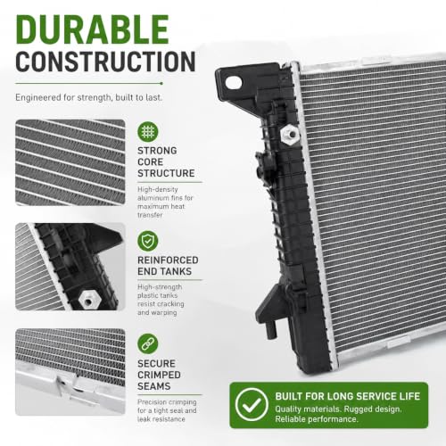 AParts Radiator Replacement for Jeep Grand Cherokee 3.6L 2011-2015 – OEM Spec, Direct Fit Cooling System by AParts - Used condition - Image 3
