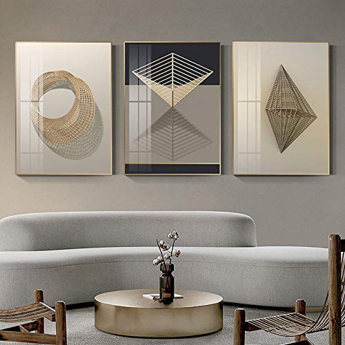 Lienzode pintura abstracta estética nórdica póster de geometría para salón de 40x60cm