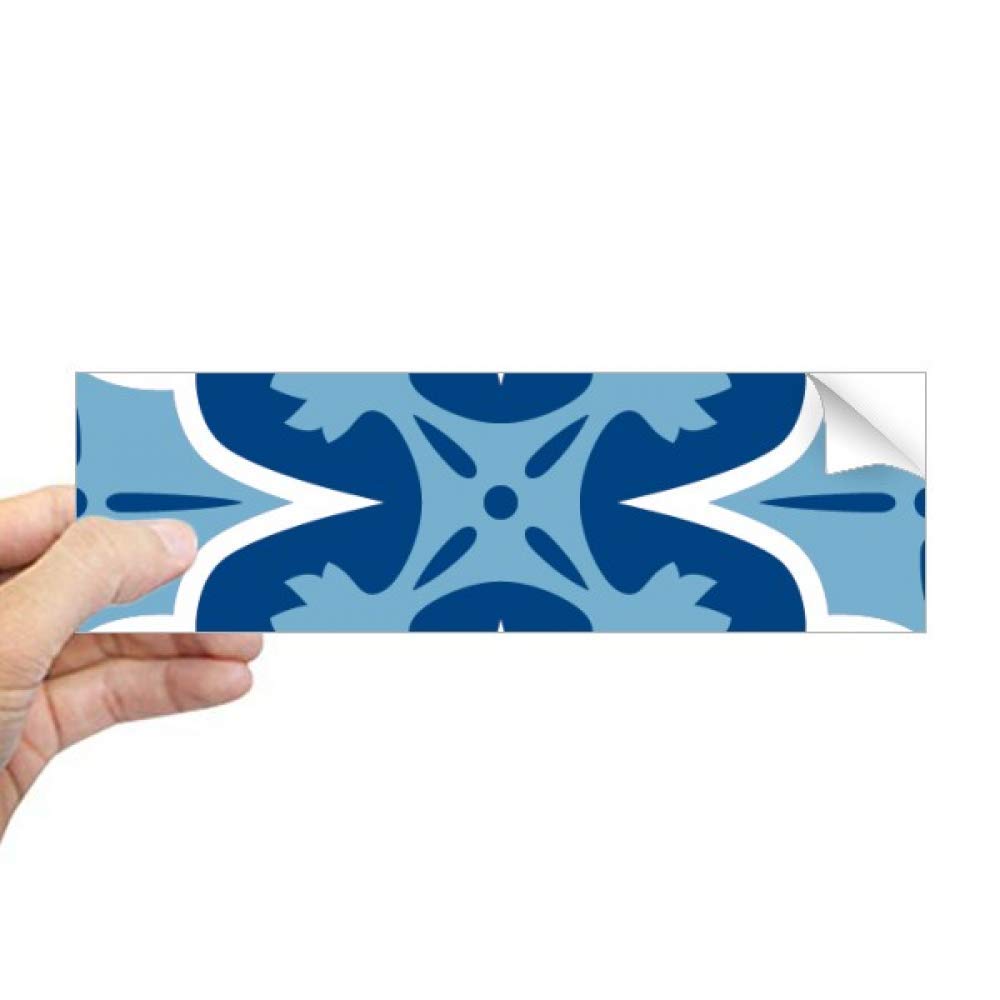 Sticker décoratif fenêtre fleurs bleues DIYthinker design floral translucide