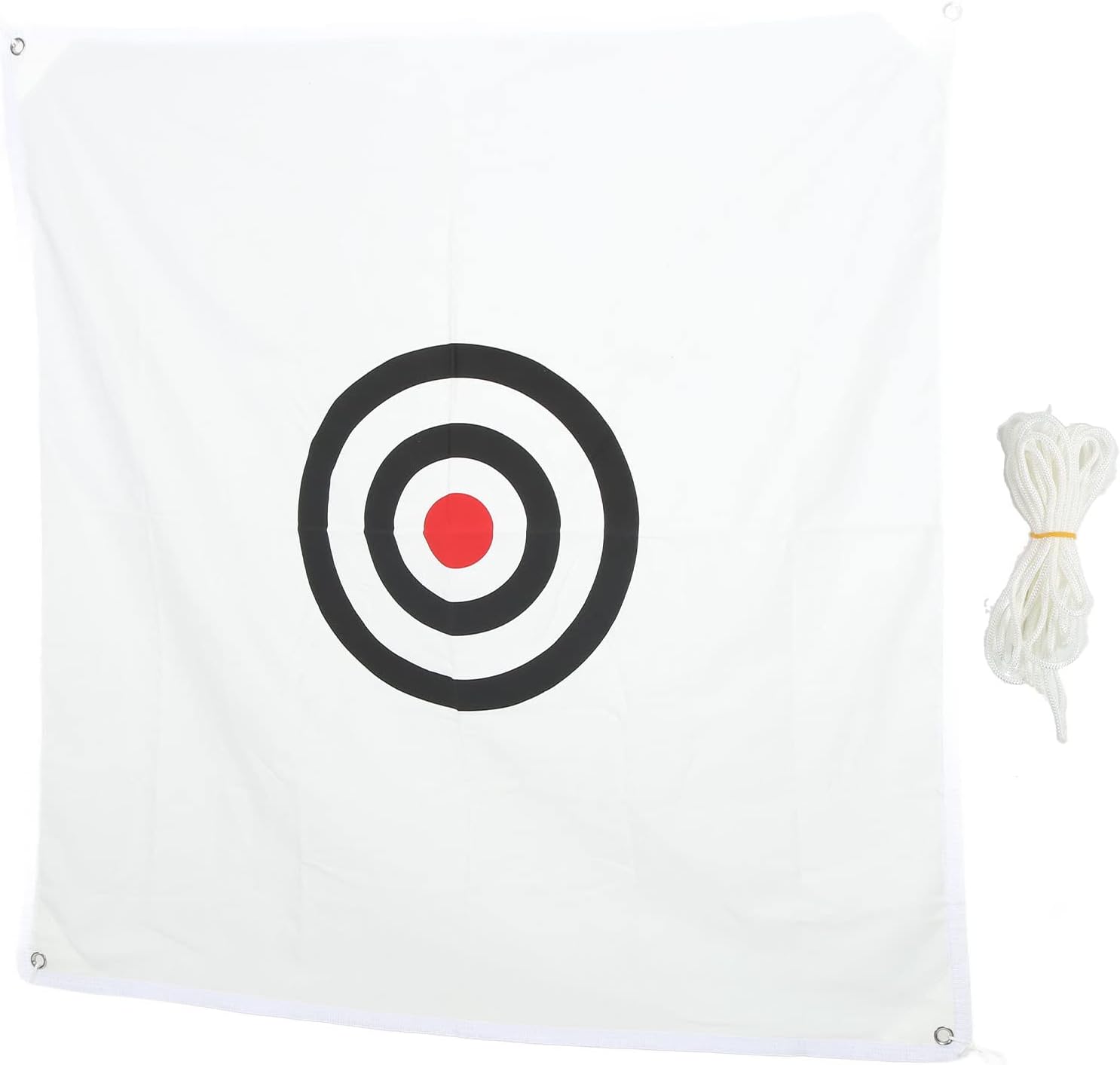 Golf Training Target Cloth Premium Thickened Canvas Golf Practice Hit Cloth for Outdoor Garden Golf Court Hitting Cloth White 56.7 x 56.7 Inches with 4 Ropes
