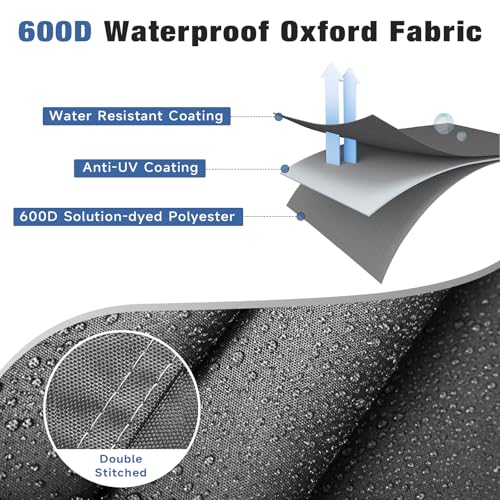 VINPATIO 600D Outboard Motor Cover Fit Boat Engine 25-40 HP, Waterproof Heavy Duty Solution-Dyed Fabric for All-Weather Protection by VINPATIO - Image 3