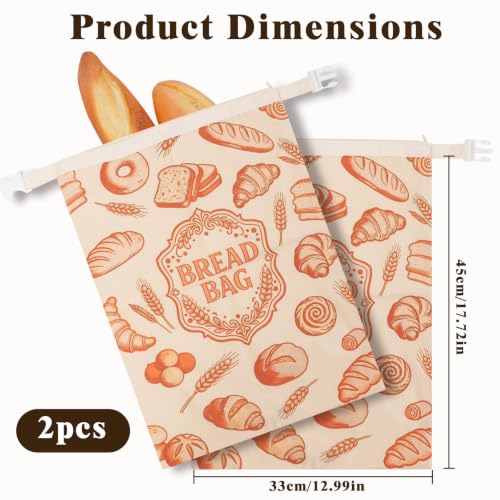 Bolsas de pan con cremallera y hebilla de almacenamiento reutilizables 7