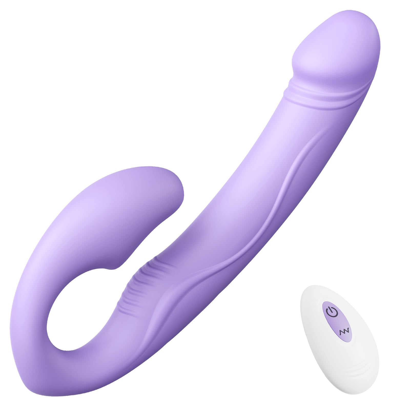 Tracys Dog Strapless Strap-On Dildo Female Sex Toys Velvety-Soft Double-Ended Anal Dildos 10 Vibrations Remote Control Wearable G-Spot