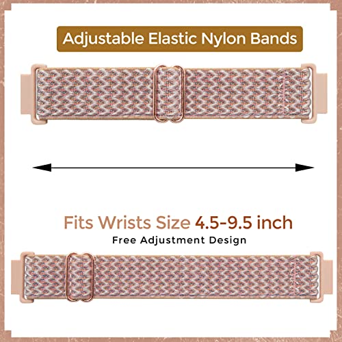Farluya 3 Pack 19Mm Stretchy Nylon Watch Bands For Id205L Veryfitpro Smart Watch,Soft Sport Band Quick Release Wristband Loop Elastic Strap For Willful Yamay Sw021 Id205L/Sw025 Id205S Women Men #TOP2