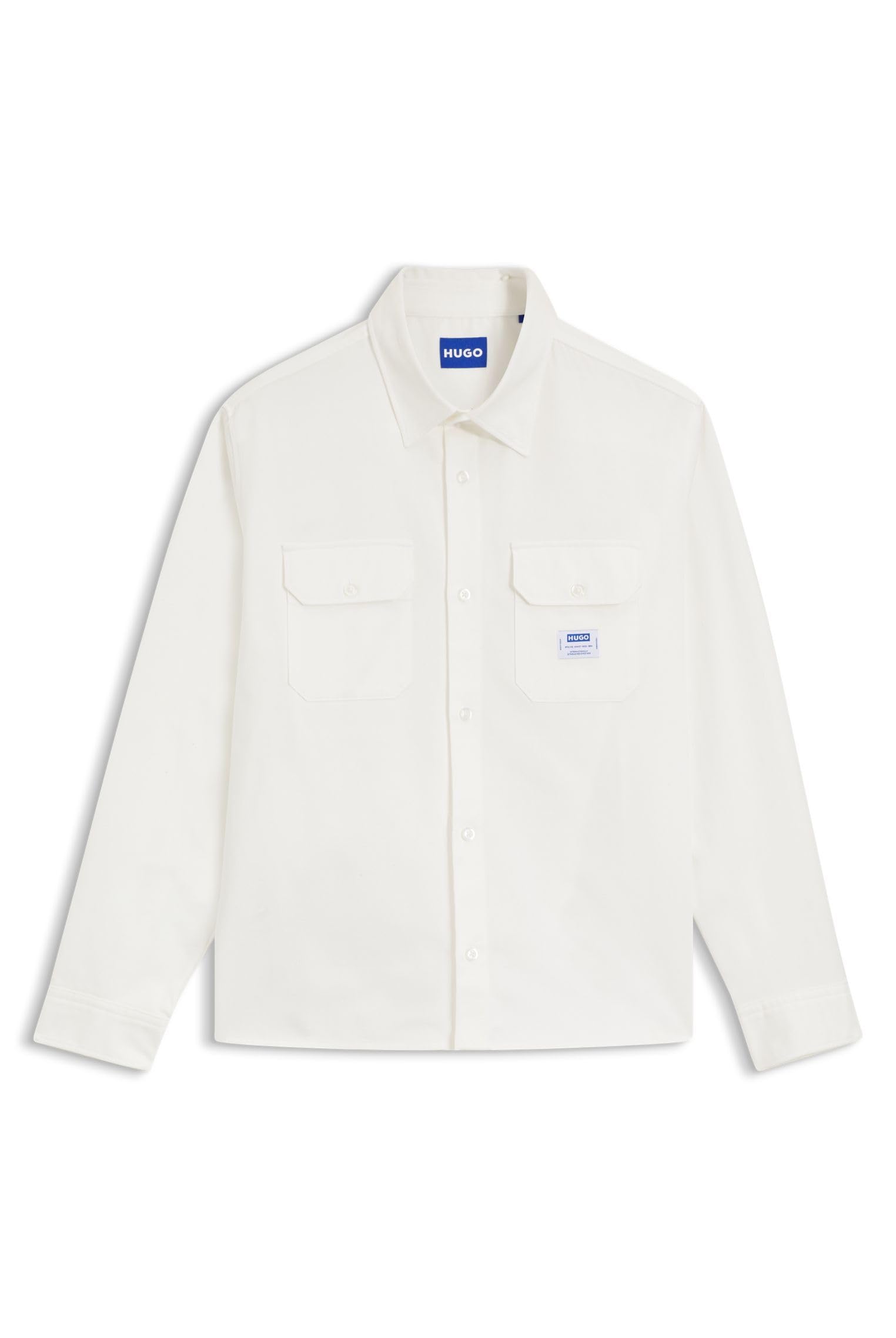 HUGO Men's Ekynone Shirt, Open White,