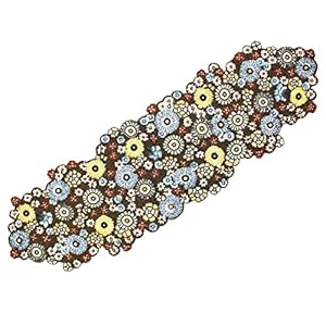 COTTON CRAFT Floral Handmade Beaded Table Runner - Halloween Harvest Autumn Fall Thanksgiving Holiday Christmas Xmas Celebration Festive Party Tabletop Décor Tablerunner - 16x54 - Multi COTTON CRAFT Floral Handmade Beaded Table Runner Halloween Harvest Autumn Fall Thanksgiving Holiday Christmas Xmas Celebration Festive Party Tabletop Decor Tablerunner 16×54 Multi