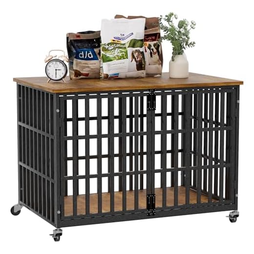 Heavy Duty Wooden Dog Crate with TV Stand
