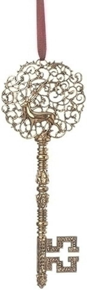 Roman, 130703, Santas Secret Key Ornament, 7-Inches, Gold