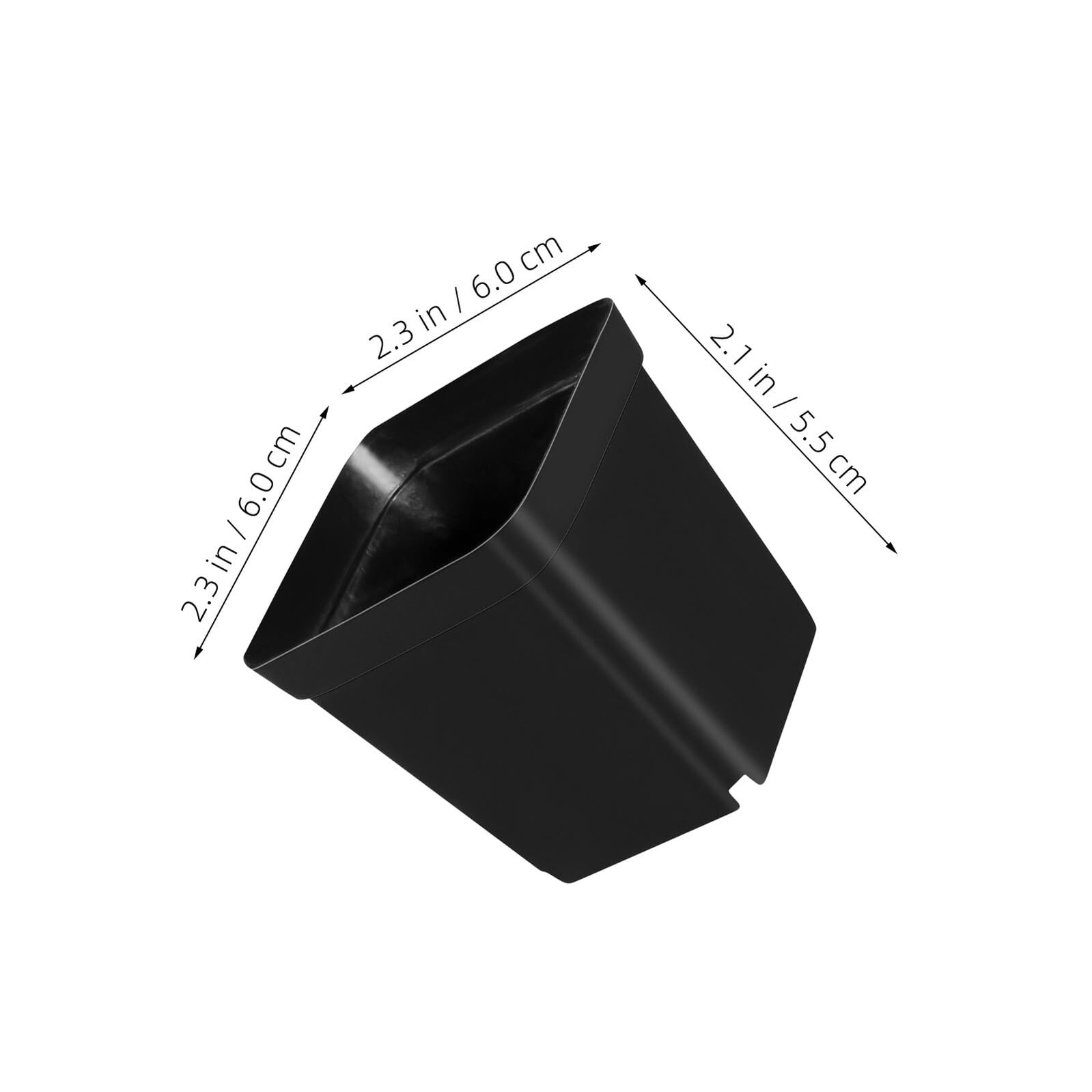 Abaodam 100 Pots de Propagation Carrés Noirs en Plastique pour Semis