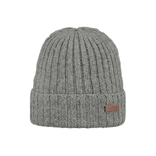 Barts Herren Haakon Turnup Baskenmütze, Grau (Heather Grey 0002), One Size (Herstellergröße: Uni)