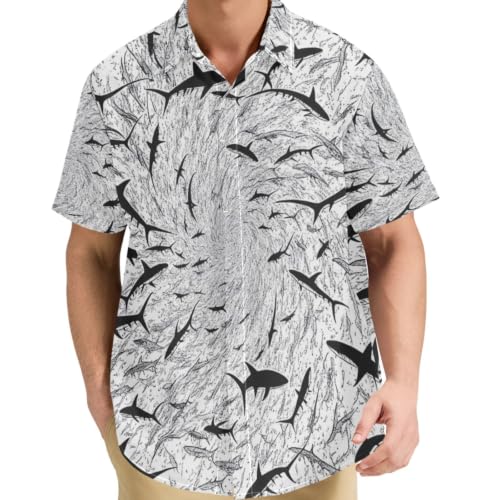 Chemise légère homme GuoChe bureau taille S anti chaleur motif océan