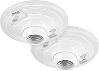 Vista 1 de Maxxima Soporte de lámpara de plástico sin llave, base mediana de una pieza, soporte de caja de enchufe E26, 660 W, iluminación de techo, compatible