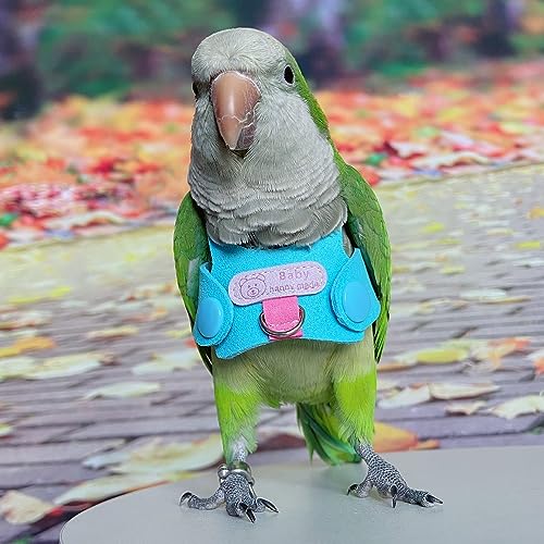 Colete de arnês para pássaros, traje de vôo de papagaio com coleira para periquitos, calopsitas conu