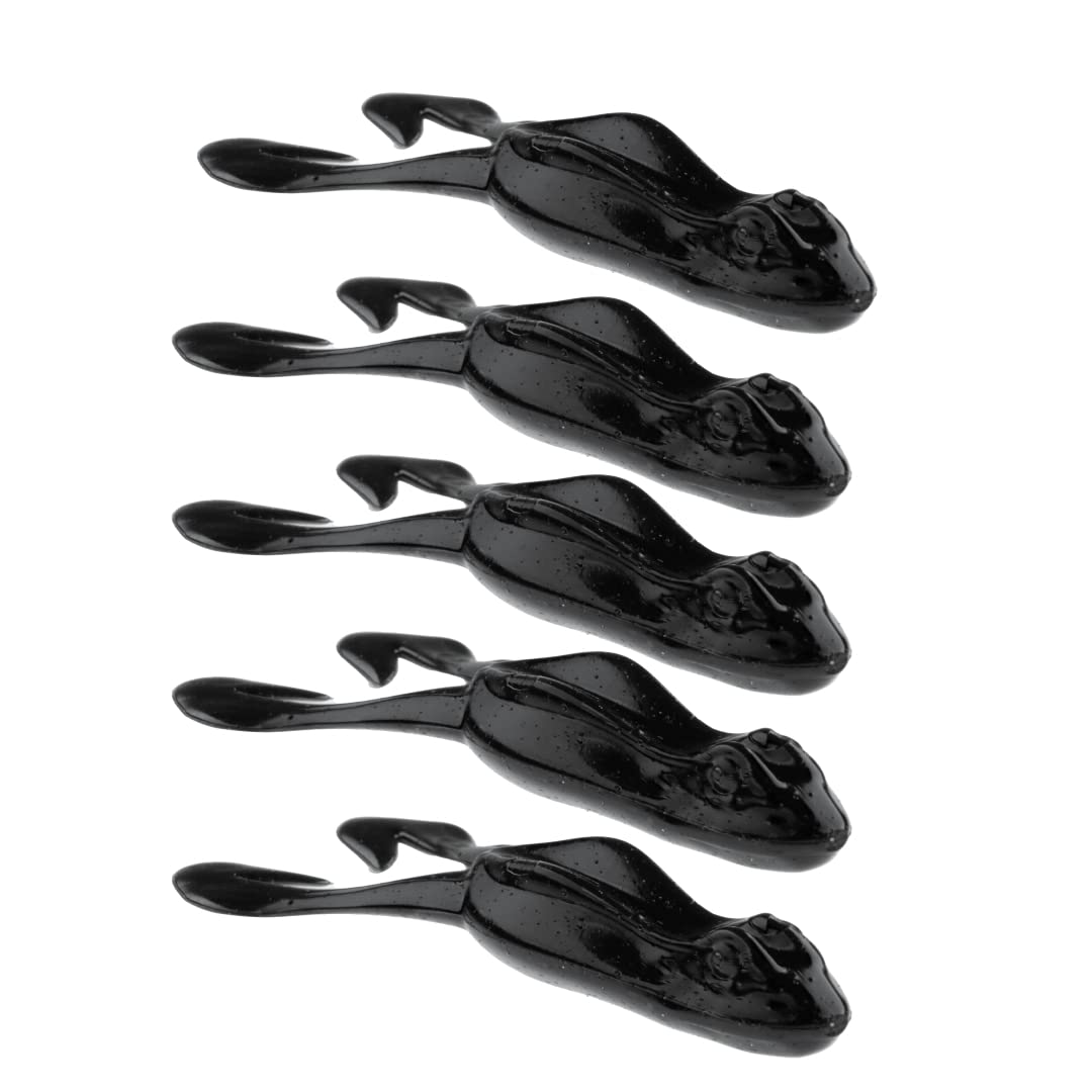 BAITFUEL BF Toad Infused with Supercharged X55 Formula Gel: Fish Scent Technology with Powerful Attractants | 4-Inch, Black (PN:X86503)