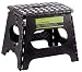 Greenco Super Strong Foldable Step Stool for Adults and Kids, 11", Black