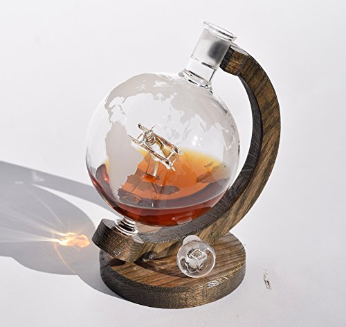 Globe Liquor Decanter - Pilot Gifts for Men & Women Who Love Bourbon, Wine, Whiskey Decanter -1000ml- Airplane Gifts for Pilots (Sopwith Camel) Flying Air Force Gifts & Aviation Gift, Airplane Decor - Thumbnail 7