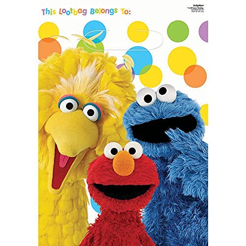 Pochettes AMSCAN 220680 Sesame Street Party pour emballage de bonbons
