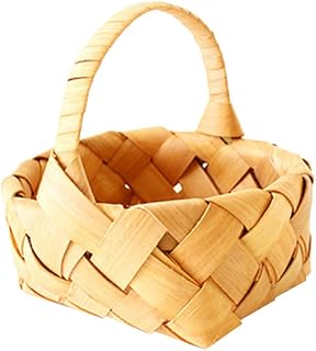 BESTOYARD Handmade Basket for Fruit and Flowers, Portable Khaki | Hand Woven Style, Multifunctional Use, Family and Co-worker Gifting, Material, Open Storage