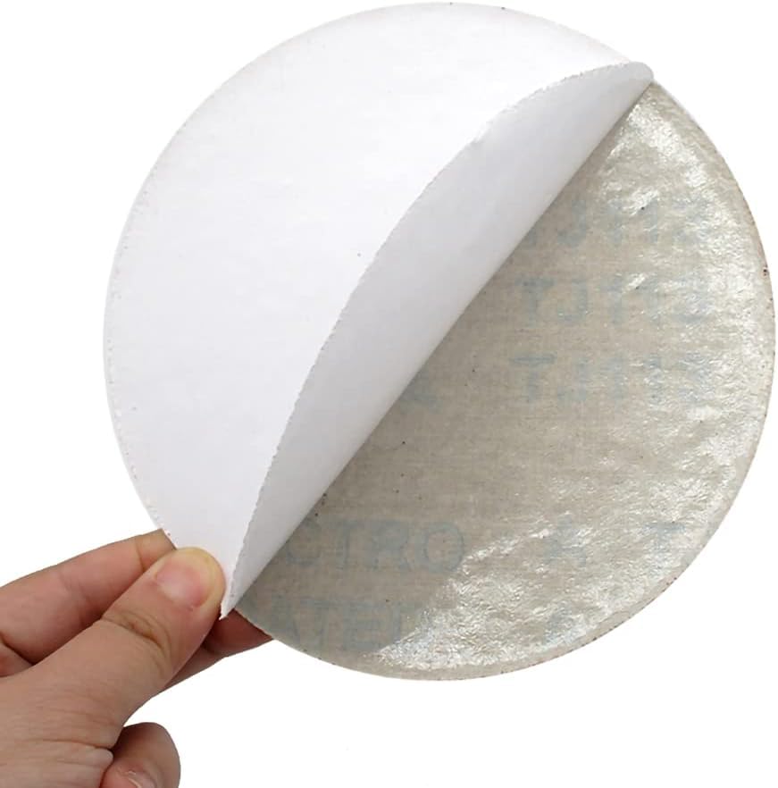 Discos de lija autoadhesivos, grano de papel de lija de 5 pulgadas 80-2000, almohadilla trasera de pegamento, 5 unidades, grano 400