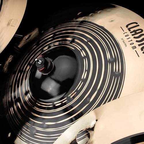 Meinl Classics Custom Dual 20 Zoll Ride (Video) Schlagzeug Becken (50,80cm) B12 Bronze, Dunkles und Brilliantes Finish (CC20DUR)