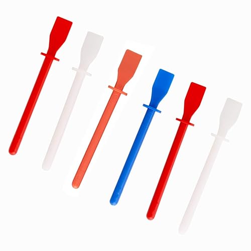 Focal20 Esparcidores de pegamento, aplicador de palos de pegamento de polipropileno de colores, raspadores de pintura para herramientas de