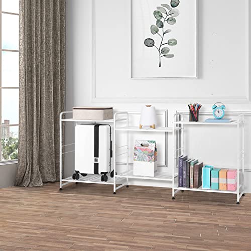 Simple Trending 3-Tier Stackable Wire Shelving Unit Storage Rack, Expandable & Adjustable Kitchen Storage Cabinet Shelf Organizer, White #TOP6