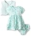Rosie Pope Baby Girls' 3 Piece Chevron Printed Jersey Dress, Diaper Cover and Vest Set