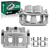 YHTAUTO Front Disc Brake Caliper with Bracket Replacement for Chevrolet Pontiac Saturn Models, Equinox 2005-2006, Vue 2005-2007, Torrent 2006, Front Driver Passenger Car Calipers Assembly Set of 2