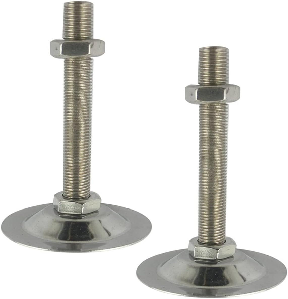LANGshaw 2pcs 95mmm Base M18/M20mm Thread Adjustable Foot Cups 100/120/150mm Length Articulated Leveling Foot for Furniture/Pipe Rack Leisurely (Size : M18x100mm)
