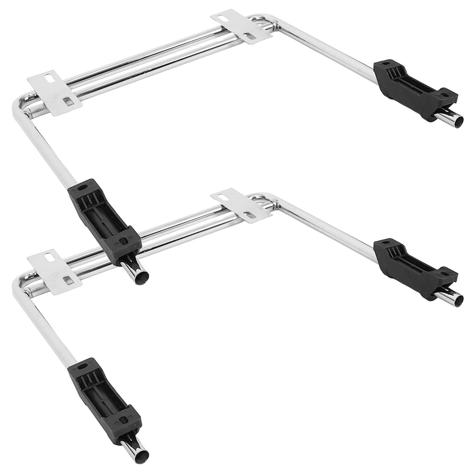 Repose-pieds ergonomique en fer argenté pour bureau (pack de 2)
