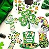 ceiba tree 24 Sets Religious St. Patrick's Day Crafts Cross Shamrock DIY Christian Crafts Kit Jesus Scene Stickers Hanging Ornaments for St. Patrick's Day Sunday School VBS John3:16 Party Activities #3