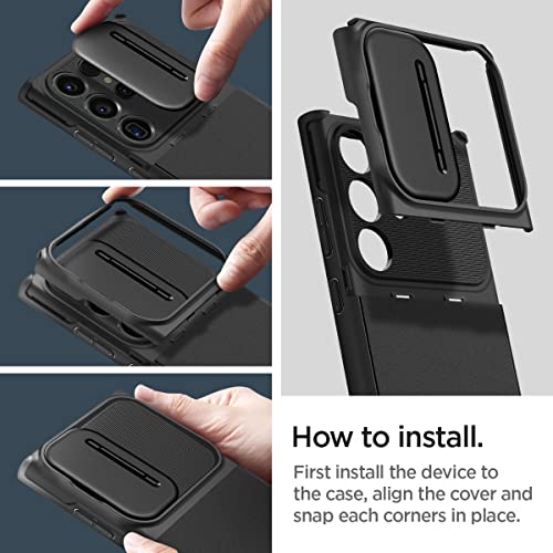 Spigen Capa Optik Armor Projectada para Samsung Galaxy S23 Ultra (2023) - Black