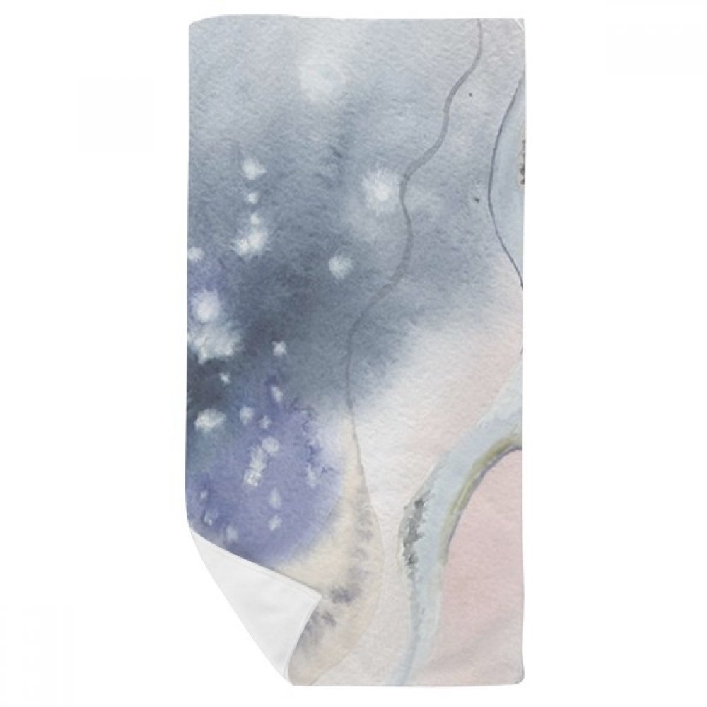 Serviette de bain aquarelle 35x70 cm multicolore en tissu doux pour le visage
