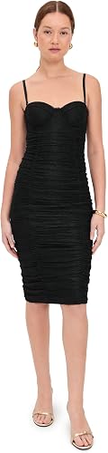 L'AGENCE Women's Senna Lace Bustier Dress, Black, S