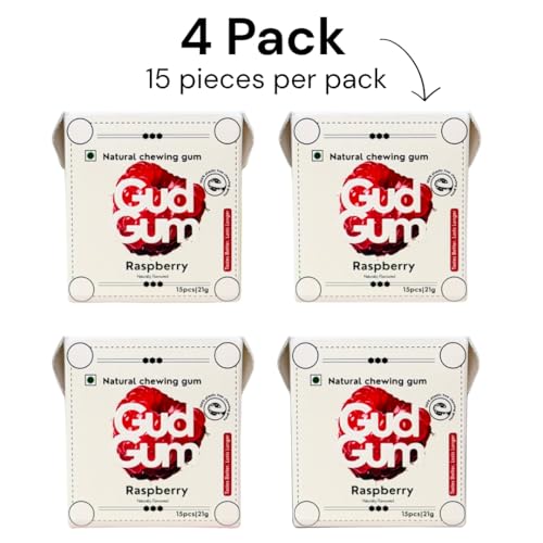 Image of Gud Gum- Natural, Plastic Free Chewing Gum -21g x 4 - Mini Pack of 4- No added artificial colours, flavours & sweeteners