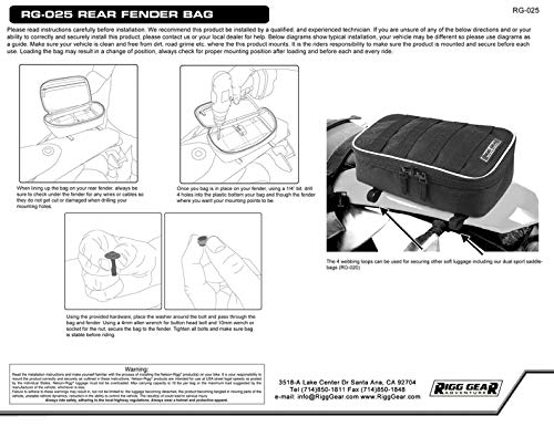 Nelson-Rigg RG-025R Rigg Gear Rear Fender Bag thumb #3