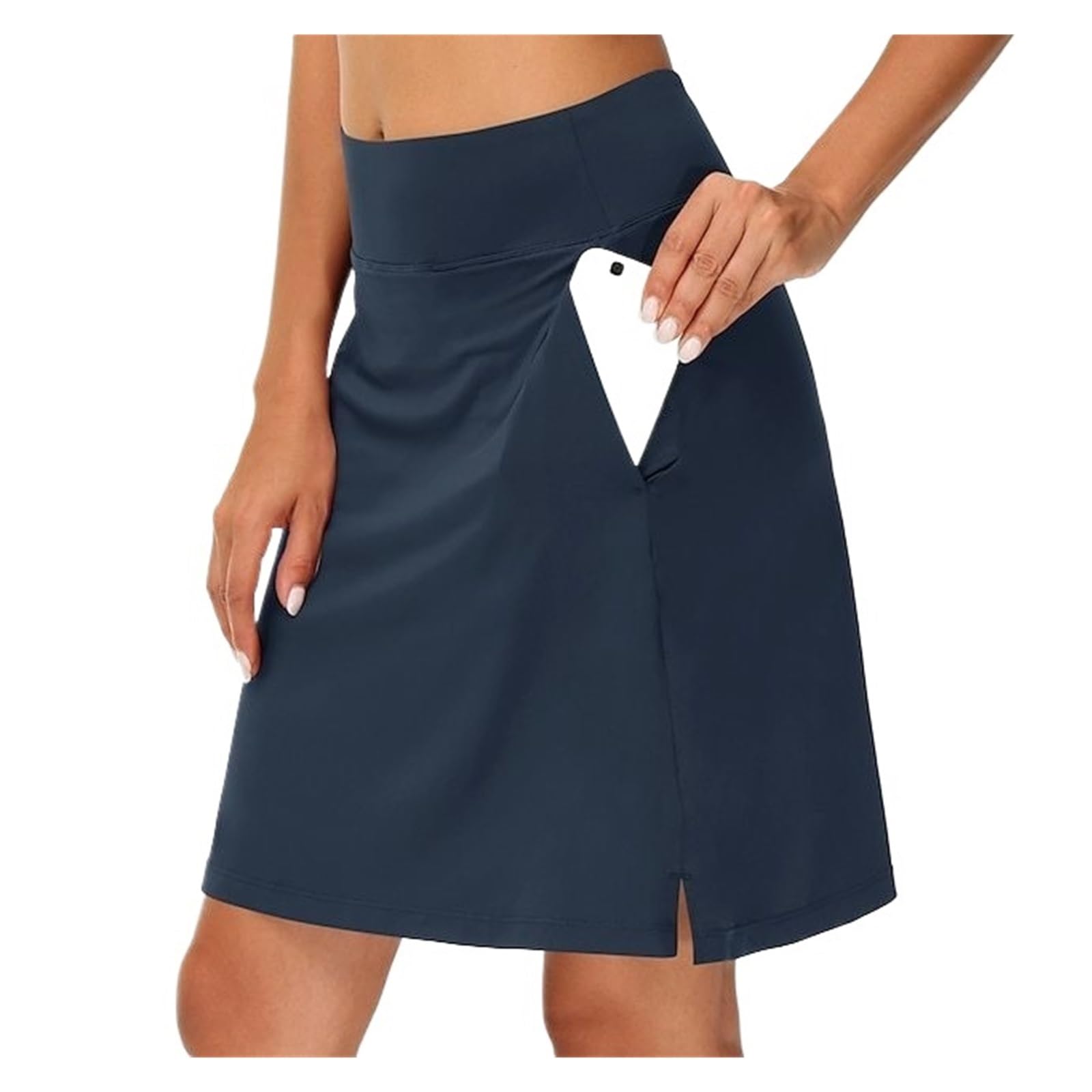 Jupe-Culotte mi-Longue décontractée de Couleur Unie for Femme, Jupes Golf, Sport, Tennis, Yoga, Leggings Cinq Points, Jupe-Culotte Confortable FüR Tennis, Golf, Laufen