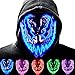 Produktbild XCMJTM Halloween LED Maske Purge Party Leucht Maske für Karneval,Grusel and Interessant,3 Steuerbare verschiedene Blinkmodi,Gelten für Karneval Halloween Cosplays Feste und Partys (New-Blue)