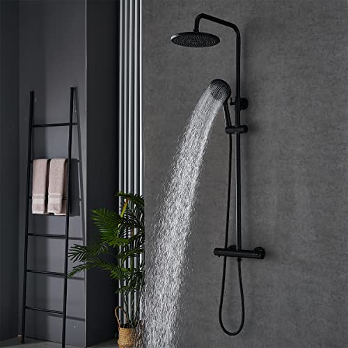 Plumbsys Sistema a colonna per doccia Nero