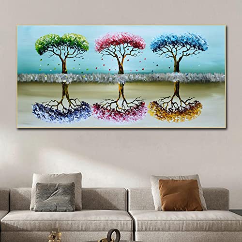 Art mural impression sur toile de maître arbre abstrait 80x160cm