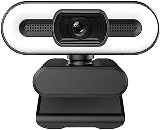 1080P Webcam Web Camera Full HD 1080P 2K 4K Webcam Auto Focus Fill Light Web Camera with Microphone Live Broadcast USB Computer PC Web Cam for Conferencing and Video Calling (Color : 4K AutoFocus, S