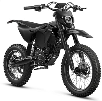 QRONGE X1 Spark Electric Dirt Bike, 4500W Peak Electric Bicycle, 60V 28.8Ah Up to 50MPH & 60 Miles Electric Motorcycle, 14"/12" Off-Road Tire E-Dirt Bike for Adults Teens