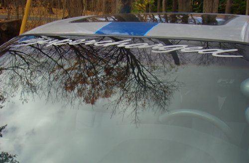 Reflective Concepts 43" Supercharged Windshield Lettering Decal - Fits Grand Prix, Regal, Monte Carlo (Color: Gloss Red) #TOP2