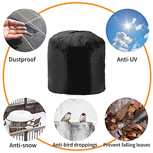 Round Grill Cover 30 Inch, Mutsitaz Waterproof And Fade Resistant Bbq Cover, Smoker Cover, Compatible For Weber, Char Broil, Nexgrill Grills, Etc, Black #TOP3