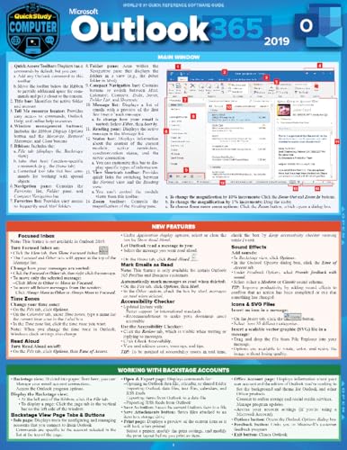 Microsoft Outlook 365 2019: A Quickstudy Laminated Software Reference Guide