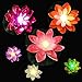 Assaoy Floating Pool Lights,Lotus Flowers Lights,Fun Pool Accessories,Pond Light LED Candles Artificial Flower W/Water Lily Pad for Pool at Night,Garden Valentine's Day Decor 14Pcs