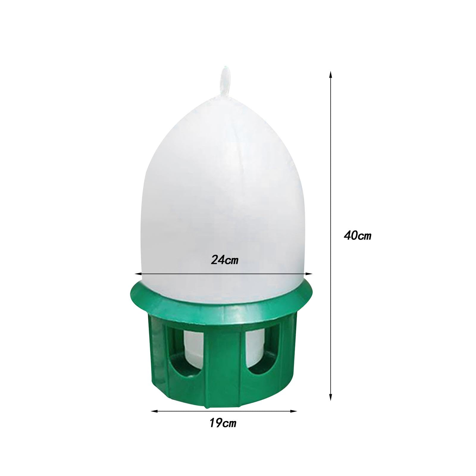 rockible Abreuvoir pour Pigeons, Abreuvoir pour colombes, Automatique, Distributeur d'eau pour Oiseaux, pour calopsittes, paons, tourtereaux, 6L Vert