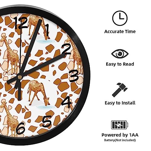 Horloge murale design girafe originale pour offrir en cadeau de maison