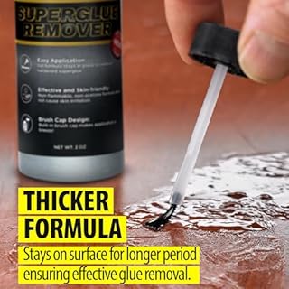 STARBOND Super Glue Remover, Dissolves Adhesive, CA Glue Debonder, Easy Brush Cap Applicator, 2 oz